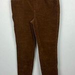 Talbots pull on brown corduroy elastic waist jeggings size 12 Photo 0