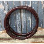 Amanda Smith Cute Woven Striped Round Handle Boho Bag with Detachable Strap Photo 5