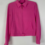 Ralph Lauren Lauren ‎ Women's S Pink 100% Silk Jacket Full Zip Lightweight Spring Photo 0