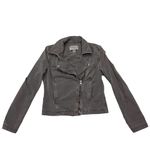 Marrakech Layla Gray Knit Asymmetrical Cropped Moto Jacket Size XS Photo 5