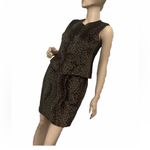 Women’s Vintage Alex Garfield Leopard Waistcoat Tuxedo Vest and skirt size 4 Black Photo 1