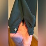 Lulus -  Dark Green Mini Shift Dress Long Sleeves With Gold Buttons SZ S Photo 6