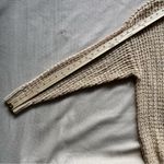 Hollister  Tan Open-Knit Cardigan Sweater Size Large Cream Boho Oversized Cozy Photo 7
