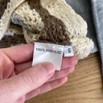 Long Sleeve Crop Striped Sweater in Blue, Tan & Cream Photo 1