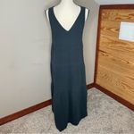 Marine layer Corinne Double Cloth Maxi Dress Black Small Gauzy Cotton Sleeveless Photo 2