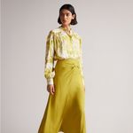 Ted Baker Ayveri Floral Woven Blouse In Yellow Photo 9