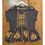 Anthropologie Vanessa Virginia Antala embroidered beaded top small Photo 6