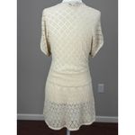 Bandolino Womens S Vintage Cream Shorth Sleeve Open Knit Cardigan Sweater Dress Photo 3