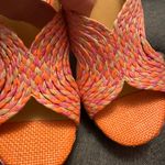Marc Fisher Pink and Orange Woven Espadrille Wedge Photo 8