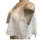 Zuliana White O/S Fits Most Sheer Crop Top. Made in USA. New With Tags Size undefined Photo 2