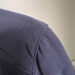 Vince Navy Long-Sleeve Crocodile-Embossed Blouse Size S Photo 10