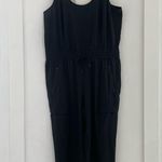 Athleta Unbound Jumpsuit Athletic Romper Yoga Sporty Travel in Black Size L Photo 5
