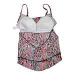 Aqua Green  Tiered Tankini Swim Top NWT Multicolor Animal Print Womens Plus 16W Photo 4