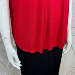 Bobeau ‎ Ladder Cutouts Short Sleeve T Shirt Red Small Cold Shoulder Photo 5