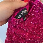 Retrofete Mich Sequined Cowl Cocktail Dress in Ruby Pink Size Medium Photo 8