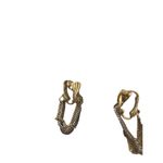 Bronze Gold and Silver Avon Layered Bracelet Necklace Earrings Set Clip Ons Vint Photo 7