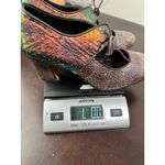 Koko Italian Tango Shoe Snake & Metallic Lace Up Heels Shoes Size 39 Brown Photo 9