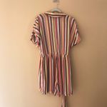 Eloquii womens shorts romper, bright tangerine and coral stripes size 14 Photo 4