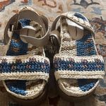 Free People  Woven Sandals - Blue and Tan Photo 0