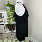 1. State  Black Jersey Knit Draped Shoulder Dress NEW Size M Photo 6