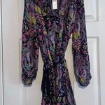 Anthropologie NWT Tunisian Dress Tunic Paisley Vibrant Boho Smocked Collar Med Photo 0