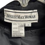 August Max Woman Vintage Black Suede Leather Blazer Jacket‎ Size 18 Career Photo 10