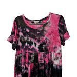 Oddi  Tie-Dye Ruffle Tiered Tunic Top Blouse Womens Size M Soft Knit Multicolor Photo 3
