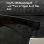 Victoria Beckham  Edie Coated High-Rise Flared Jeans in Black, NWT, UK Size 26 Photo 6