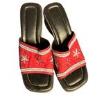 SO Vintage Y2K Beaded Wooden Heels 8 Bohoemian Photo 1