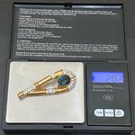 Vintage Regency Accessories Blue Sapphire Rhinestones Brooch Photo 10