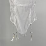 Fredrick’s of Hollywood Monica Michelle White Sheer Lingerie Bodysuit garter XL Photo 8