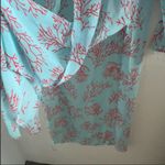 Victoria's Secret Coral Print Ocean Blue Red Kimono Cover Up Swim Beach Pool S/M Photo 6