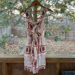 Madewell  Floral 100% Silk Cream And Orange Back Cutout Dress Size 0 Photo 1