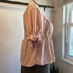 Old Navy Pink Checkered Plaid Cotton Blend Summer Top Size XL Photo 3