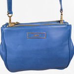 DKNY  Blue Genuine Leather Adjustable Crossbody Classic Designer Crossbody Bag Photo 2