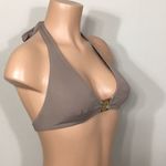 Trina Turk Crystal solid bikini top. Taupe… Photo 3
