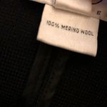 Talbots ‎ Petites Merino Wool Fringe Blazer Sweater Black Size P Photo 3