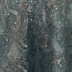 Sequin Hearts black lace, sequin, sexy glamorous Christmas party back cutout mini dress NWT 7 Photo 6