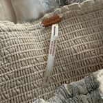 Free People  dress strapless mini floral ruffled smocked metallic Small Photo 4