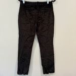 Diane Von Furstenberg Diane Von Fursternberg Velvet Black Straight Pants Photo 3