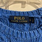 Ralph Lauren Polo  Blue Tag Blue Cable Knit 100% Cotton Sweater Size Small Photo 2