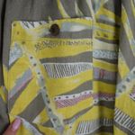 Patagonia Garden Island Hemp Wide Leg Pants Womens M Linen Leaf Print Tie Waist Photo 6