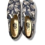 Vans  Classic Slip-On Sneakers Women's 8 Skull Wireframe Print Blue Casual Photo 4