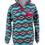 Patagonia Synchilla Teal Geometric Southwestern Fleece Pullover Wild Desert XS Photo 0