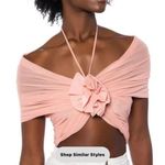 Akira  Label Mesh Off The Shoulder Halter Crop Top Photo 0