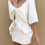 ZARA  Voluminous Bow Mini Skirt Cream Sz M Bloggers Fav Photo 13