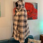 Hutch  Anthropologie Plaid Jacket Blue Women’s S Small Lined Hooded EUC Photo 2