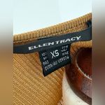 Ellen Tracy  Knit Golden Brown 100% Silk Tank Top Sz XS Photo 3