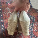 J.Crew NEVER WORN  Wedge Espadrilles Metallic Oatmeal Canvas 9.5 9 1/2 🥰 Photo 3