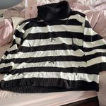 Karl Lagerfeld NWOT  Oversized Eiffel Tower Sequined Sweater Black & White XL Photo 1